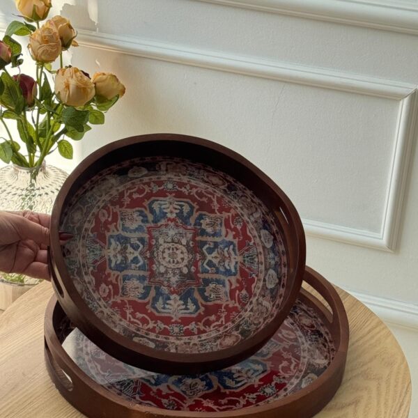 מגשי אירוח מעץ בעיצוב פרחוני מהמם �