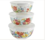 ⁦סט 3 קערות אמייל עם מכסה⁩ – תמונה ⁦3⁩