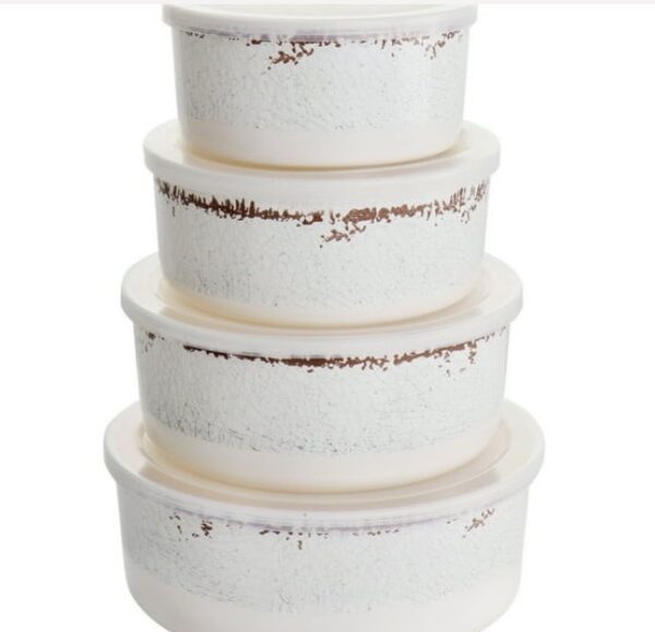 סט 4 קופסאות אחסון עם מכסה – מלמין