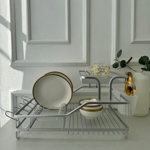 מעמד לייבוש כלים דו-שכבתי