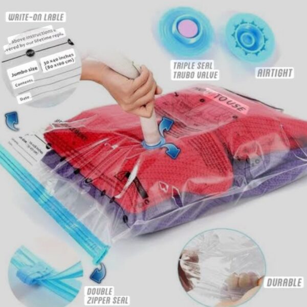 שקיות ואקום לאחסון בגדים