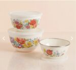 ⁦סט 3 קערות אמייל עם מכסה⁩ – תמונה ⁦2⁩