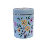 ⁦קופסת אחסון מנירוסטה עם ציורים מהודו⁩ – תמונה ⁦5⁩