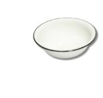 קערה / פיילה קוטר 40 ס"מ מאמייל בצבעים/ לבן וכחול