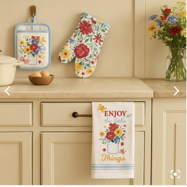 סט מטבח 3 חלקים flowering frontier