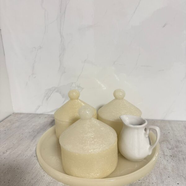 סט קופסאות אבן – 3 חלקים עם מגש אבן