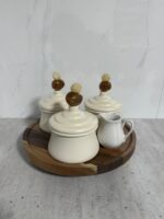 ⁦סט קופסאות מתכת – 3 חלקים עם מגש עגול⁩ – תמונה ⁦2⁩