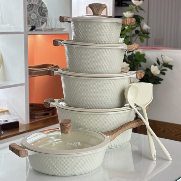 סט סירים בצבע לבן – 5 חלקים