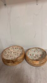 ⁦סט של שתי קערות הגשה לסלטים מעץ במבוק⁩ – תמונה ⁦2⁩